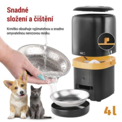 GoSmart dávkovač krmiva, 4 l, černý, Wi-Fi