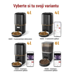 GoSmart dávkovač krmiva s kamerou, 4 l, černý, Wi-Fi