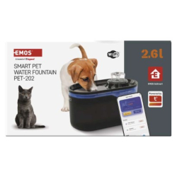 GoSmart vodní fontána, 2,6 l, šedá, Wi-Fi