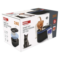 GoSmart vodní fontána, 2,6 l, šedá, Wi-Fi