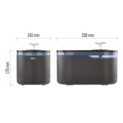 GoSmart vodní fontána, 2,6 l, šedá, Wi-Fi