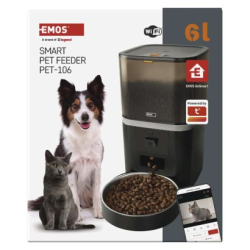 GoSmart dávkovač krmiva s kamerou, 6 l, černý, Wi-Fi