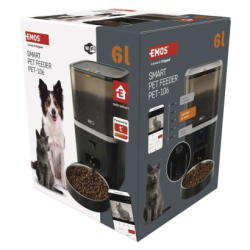 GoSmart dávkovač krmiva s kamerou, 6 l, černý, Wi-Fi