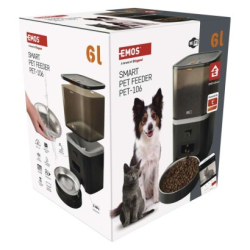 GoSmart dávkovač krmiva s kamerou, 6 l, černý, Wi-Fi