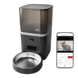 GoSmart dávkovač krmiva s kamerou, 6 l, černý, Wi-Fi