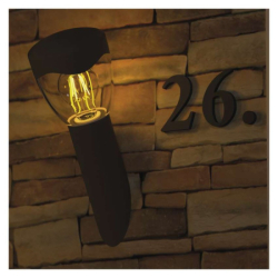 LED zahradní nástěnné svítidlo, 12 x 12 x 33 cm, 1 x E27, 15 W