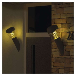 LED zahradní nástěnné svítidlo, 12 x 12 x 33 cm, 1 x E27, 15 W