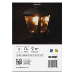 LED zahradní nástěnné svítidlo, 19,8 x 15 x 27,8 cm, 1 x E27, 15 W