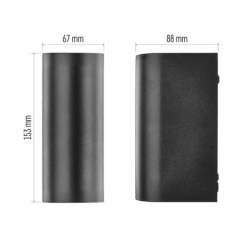 LED zahradní nástěnné svítidlo, 8,8 x 6,7 x 15,3 cm, 2 x GU10, 35 W