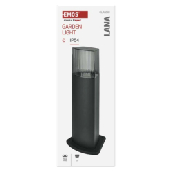 LED zahradní sloupkové svítidlo, 15,3 x 13,3 x 45 cm, 1 x E27, 25 W