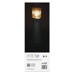 LED zahradní sloupkové svítidlo, 15,3 x 13,3 x 45 cm, 1 x E27, 25 W