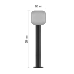 LED zahradní sloupkové svítidlo, 12 x 12 x 50 cm, 12,5 W, teplá bílá