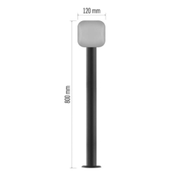 LED zahradní sloupkové svítidlo, 12 x 12 x 80 cm, 12,5 W, teplá bílá