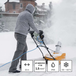 Weatherproof prodlužovací kabel 10 m / 1 zásuvka / černý / PVC / 230 V / 1,5 mm2