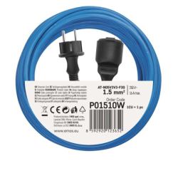 Weatherproof prodlužovací kabel 10 m / 1 zásuvka / černý / PVC / 230 V / 1,5 mm2
