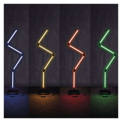 GoSmart LED stojací lampa, černá, 175 cm, teplá bílá / RGB, WiFi