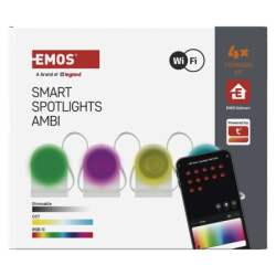 GoSmart LED bodové svítidlo - řetěz 85 cm, 4 díly, 7 W, RGBIC+CCT, stmívatelné, WiFi