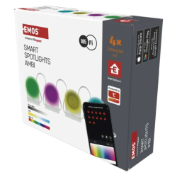 GoSmart LED bodové svítidlo - řetěz 85 cm, 4 díly, 7 W, RGBIC+CCT, stmívatelné, WiFi