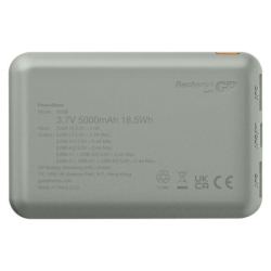 Powerbanka GP B+ Series, 5 000 mAh, 12 W, zelenošedá