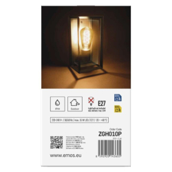 LED zahradní nástěnné svítidlo MALVA, 13 × 12 × 25 cm, 1 × E27, 15 W
