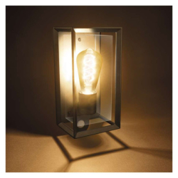 LED zahradní nástěnné svítidlo s čidlem soumraku MALVA, 13 × 12 × 28 cm, 1 × E27, 15 W