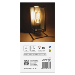 LED zahradní nástěnné svítidlo s čidlem soumraku MALVA, 13 × 12 × 28 cm, 1 × E27, 15 W