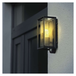 LED zahradní nástěnné svítidlo s čidlem soumraku MALVA, 13 × 12 × 28 cm, 1 × E27, 15 W