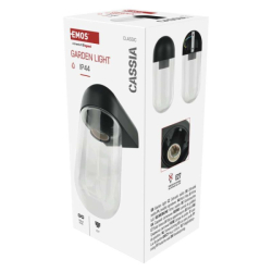 LED zahradní nástěnné svítidlo CASSIA, 12,6 × 9,5 × 22,2 cm, 1 × E27, 15 W