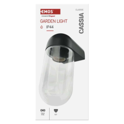 LED zahradní nástěnné svítidlo CASSIA, 12,6 × 9,5 × 22,2 cm, 1 × E27, 15 W