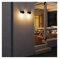 LED zahradní nástěnné svítidlo CASSIA, 12,6 × 9,5 × 22,2 cm, 1 × E27, 15 W