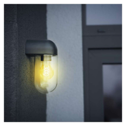 LED zahradní nástěnné svítidlo CASSIA, 12,6 × 9,5 × 22,2 cm, 1 × E27, 15 W