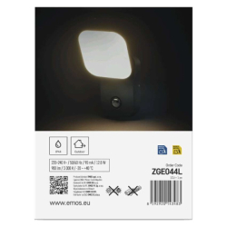 LED zahradní nástěnné svítidlo s čidlem soumraku NIKA, 12 × 12 × 20 cm, 12,8 W, teplá bílá
