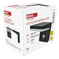 LED zahradní solární nástěnné svítidlo s čidlem soumraku, VEREA, 10,7 × 15,4 × 13 cm