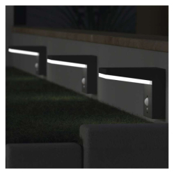 LED zahradní solární nástěnné svítidlo s čidlem soumraku, VEREA, 10,7 × 15,4 × 13 cm