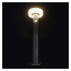 LED zahradní solární sloupkové svítidlo s čidlem soumraku, TERION, 12,5 × 12,5 × 50 cm