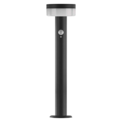 LED zahradní solární sloupkové svítidlo s čidlem soumraku, TERION, 12,5 × 12,5 × 50 cm