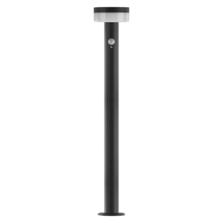LED zahradní solární sloupkové svítidlo s čidlem soumraku, TERION, 12,5 × 12,5 × 80 cm