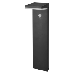 LED zahradní solární sloupkové svítidlo s čidlem soumraku, VEREA, 10,7 × 15,4 × 50 cm