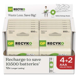 Nabíjecí baterie GP ReCyko 850 AAA (HR03), 6 ks, 6 ks