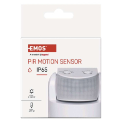 PIR senzor (pohybové čidlo) IP65 1200W, bílý