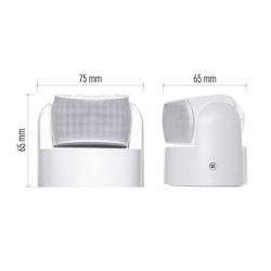 PIR senzor (pohybové čidlo) IP65 1200W, bílý