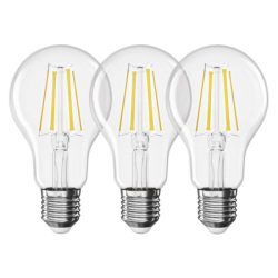 LED žárovka Filament A60 / E27 / 5,9 W (60 W) / 806 lm / teplá bílá, 3 ks