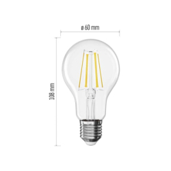 LED žárovka Filament A60 / E27 / 5,9 W (60 W) / 806 lm / Neutrální bílá, 3 ks