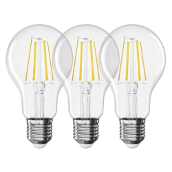 LED žárovka Filament A60 / E27 / 5,9 W (60 W) / 806 lm / Neutrální bílá, 3 ks