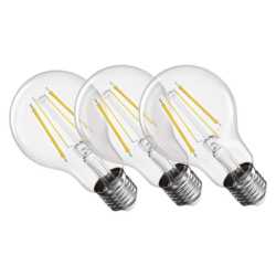 LED žárovka Filament A60 / E27 / 5,9 W (60 W) / 806 lm / Neutrální bílá, 3 ks