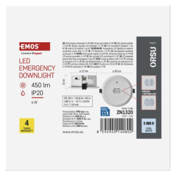 Nouzové svítidlo ORSU 6W 450lm 3h MT
