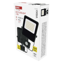 LED reflektor VISIO s pohybovým čidlem, 30 W, černý, neutrální bílá