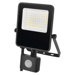 LED reflektor VISIO s pohybovým čidlem, 30 W, černý, neutrální bílá