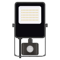LED reflektor VISIO s pohybovým čidlem, 30 W, černý, neutrální bílá