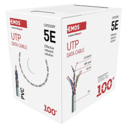 Datový kabel UTP CAT 5E PVC Basic, 100m, 100 m